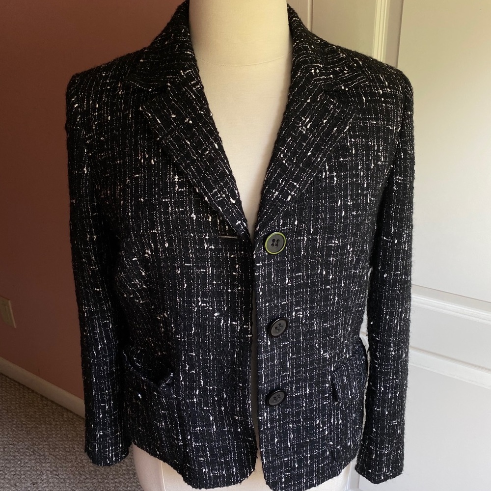 Kasper Black and White Blazer